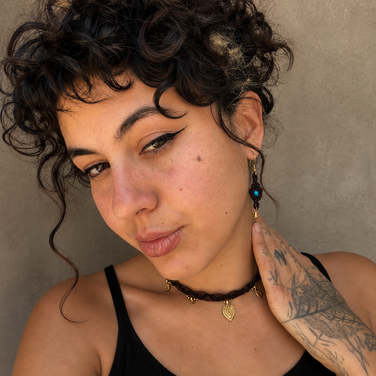 Pendientes macramé