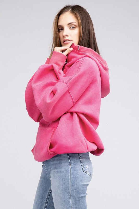 Stitch Detailed Elastic Hem Hoodie - Multiple Colors - LOW STOCK!