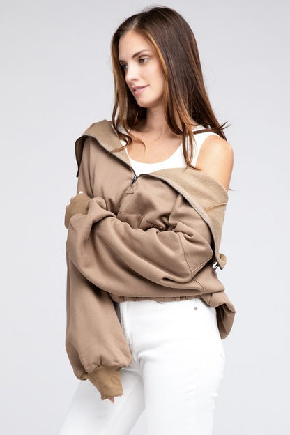 Stitch Detailed Elastic Hem Hoodie - Multiple Colors - LOW STOCK!