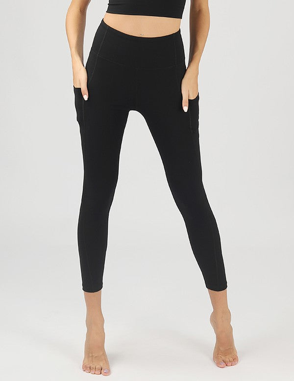 High Waist Leggings Yoga Pants with Pockets - Multiple Colors