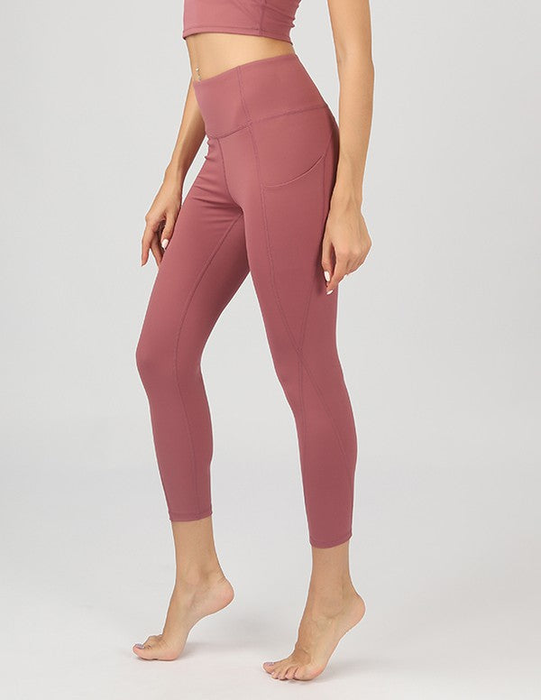 High Waist Leggings Yoga Pants with Pockets - Multiple Colors