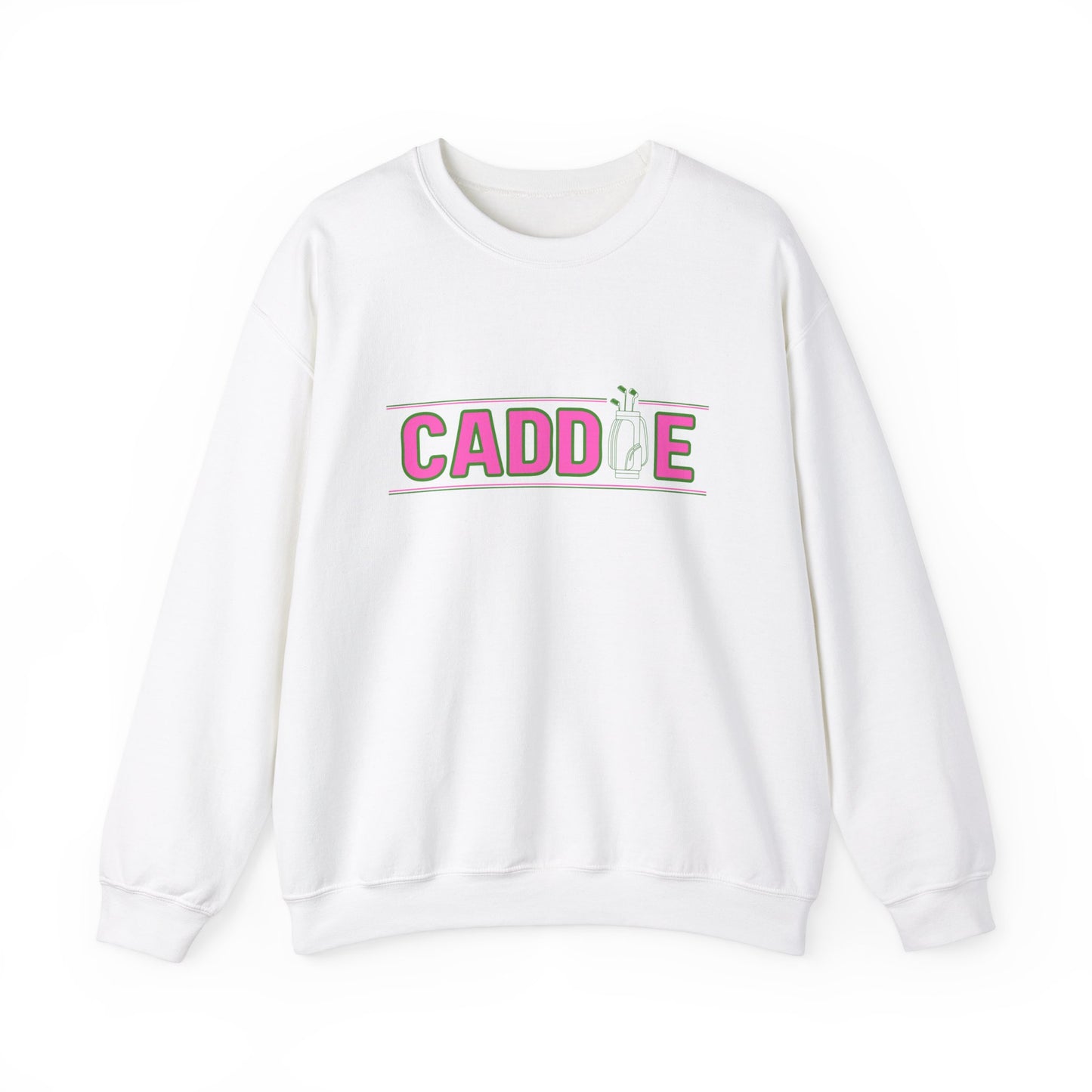 Pink and Green Caddie Unisex Heavy Blend Crewneck Sweatshirt, Golf,  Funny Golf Sweatshirt, Gifts for Golfers, Gifts for Women, Gifts for Men, Caddie