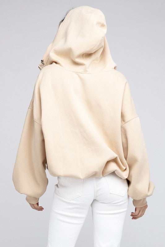 Stitch Detailed Elastic Hem Hoodie - Multiple Colors - LOW STOCK!