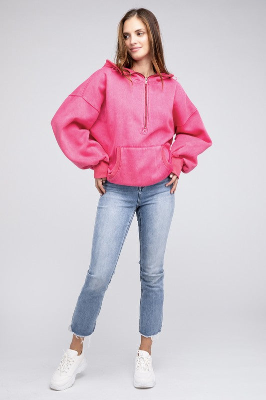 Stitch Detailed Elastic Hem Hoodie - Multiple Colors - LOW STOCK!