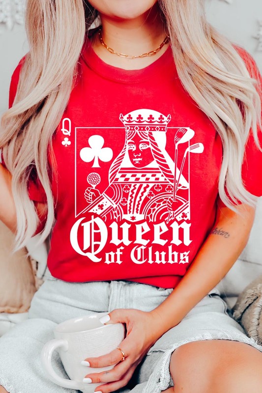 "Queen of Clubs" Golf Graphic T Shirt - Multiple Colors