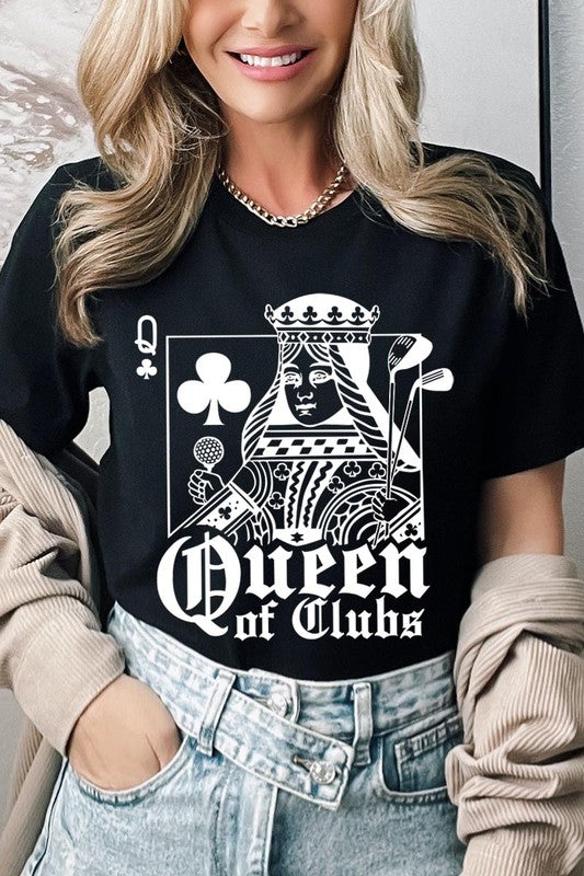 "Queen of Clubs" Golf Graphic T Shirt - Multiple Colors