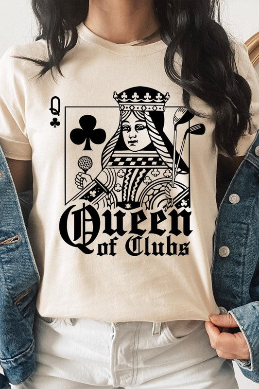 "Queen of Clubs" Golf Graphic T Shirt - Multiple Colors