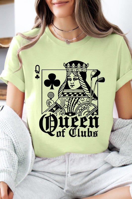 "Queen of Clubs" Golf Graphic T Shirt - Multiple Colors