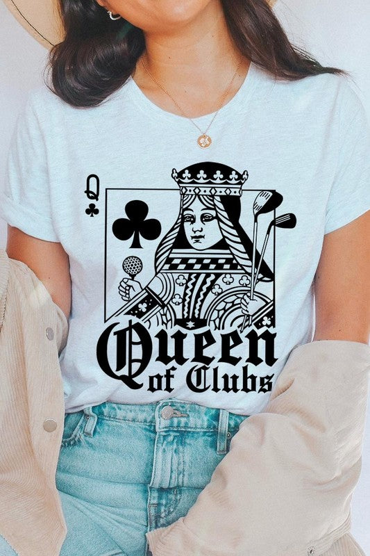 "Queen of Clubs" Golf Graphic T Shirt - Multiple Colors