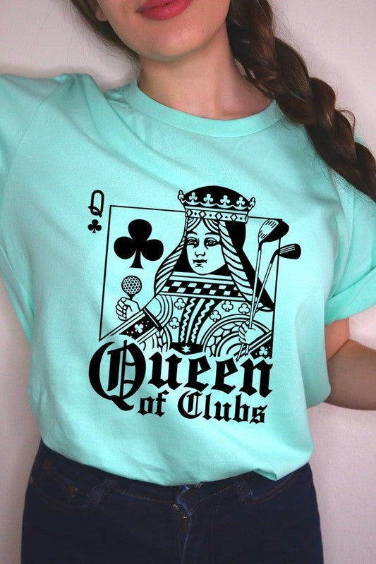 "Queen of Clubs" Golf Graphic T Shirt - Multiple Colors