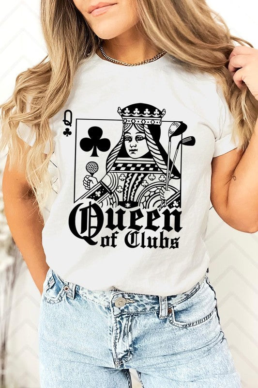 "Queen of Clubs" Golf Graphic T Shirt - Multiple Colors