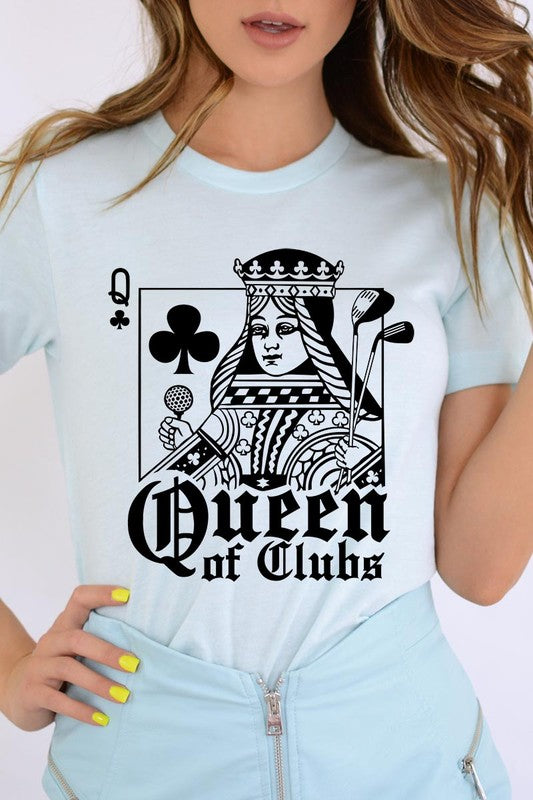 "Queen of Clubs" Golf Graphic T Shirt - Multiple Colors