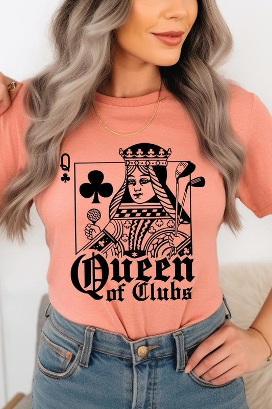 "Queen of Clubs" Golf Graphic T Shirt - Multiple Colors