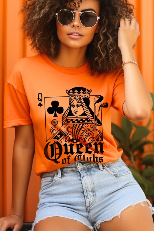 "Queen of Clubs" Golf Graphic T Shirt - Multiple Colors