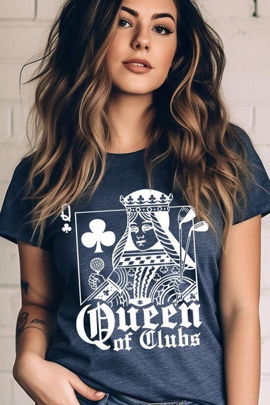 "Queen of Clubs" Golf Graphic T Shirt - Multiple Colors