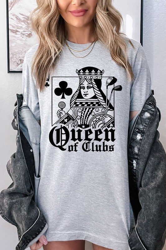 "Queen of Clubs" Golf Graphic T Shirt - Multiple Colors