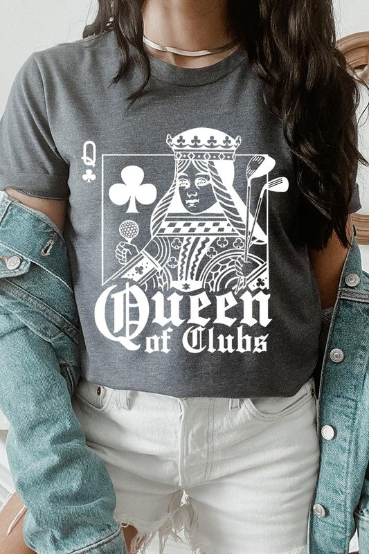 "Queen of Clubs" Golf Graphic T Shirt - Multiple Colors