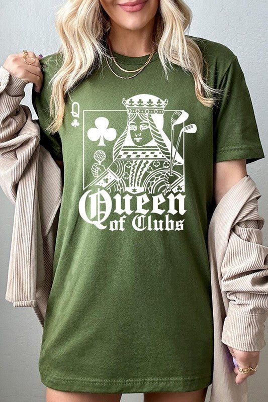 "Queen of Clubs" Golf Graphic T Shirt - Multiple Colors