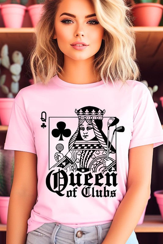 "Queen of Clubs" Golf Graphic T Shirt - Multiple Colors