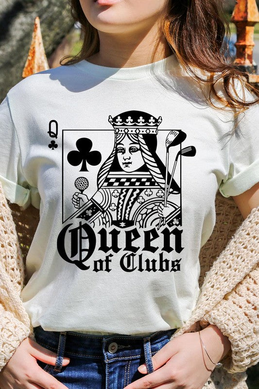 "Queen of Clubs" Golf Graphic T Shirt - Multiple Colors