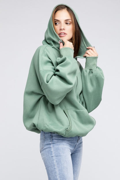 Stitch Detailed Elastic Hem Hoodie - Multiple Colors - LOW STOCK!