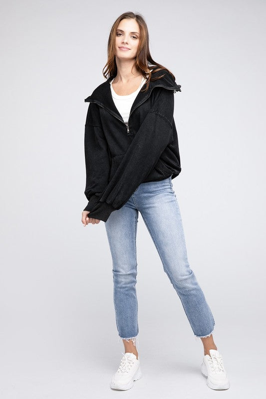 Stitch Detailed Elastic Hem Hoodie - Multiple Colors - LOW STOCK!