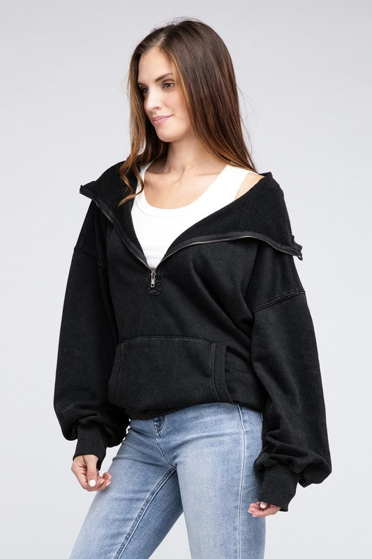 Stitch Detailed Elastic Hem Hoodie - Multiple Colors - LOW STOCK!