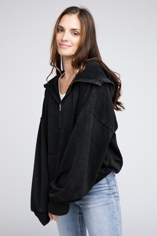 Stitch Detailed Elastic Hem Hoodie - Multiple Colors - LOW STOCK!