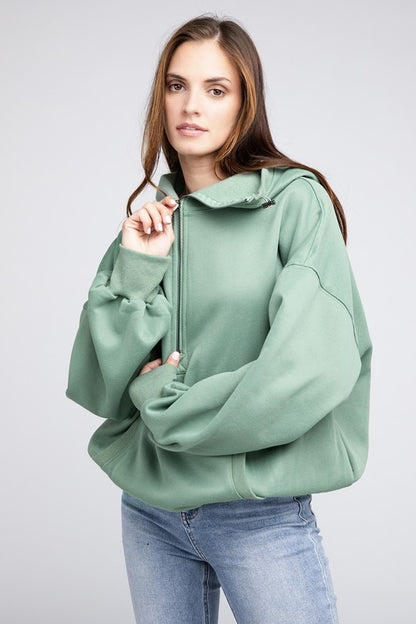 Stitch Detailed Elastic Hem Hoodie - Multiple Colors - LOW STOCK!