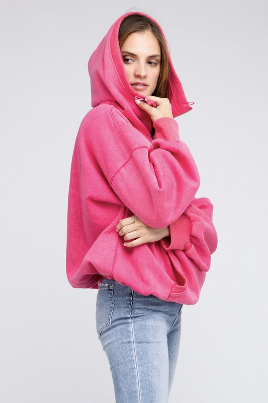 Stitch Detailed Elastic Hem Hoodie - Multiple Colors - LOW STOCK!