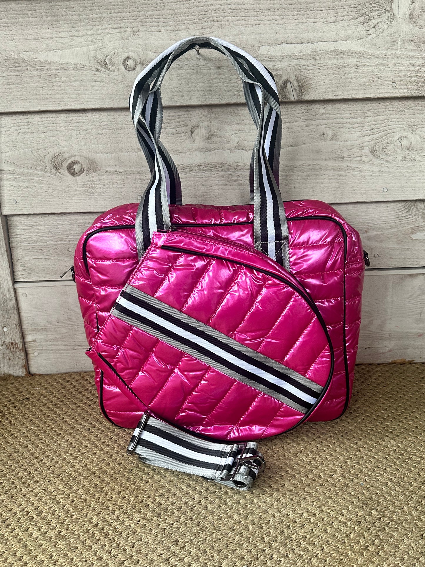 AceChic Quilted Puffer Tennis Tote | Multiple Colors Available | Stylish and Functional