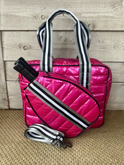 AceChic Quilted Puffer Pickleball Tote | Multiple Colors Available | Stylish and Functional