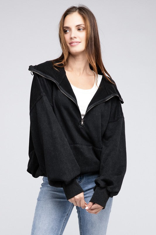 Stitch Detailed Elastic Hem Hoodie - Multiple Colors - LOW STOCK!