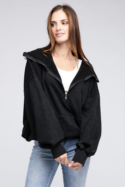 Stitch Detailed Elastic Hem Hoodie - Multiple Colors - LOW STOCK!