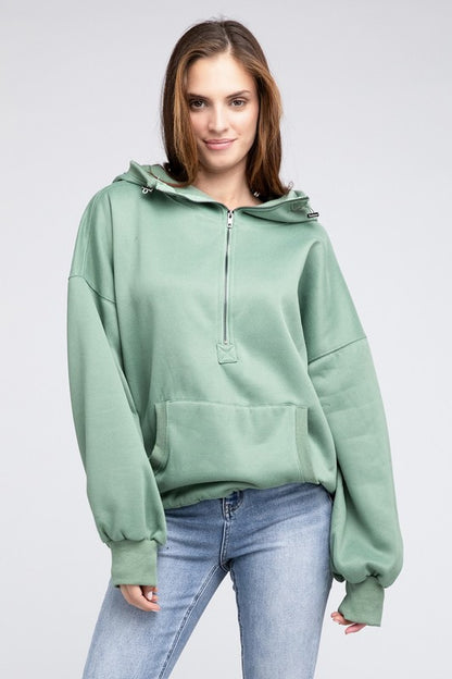 Stitch Detailed Elastic Hem Hoodie - Multiple Colors - LOW STOCK!